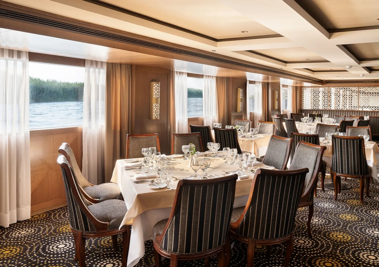 Restaurant aboard the Jaz Elite Viceroy Nile Cruise Nile cruise